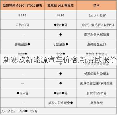 新赛欧新能源汽车价格,新赛欧报价