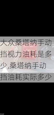 大众桑塔纳手动挡视力油耗是多少,桑塔纳手动挡油耗实际多少