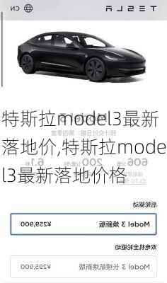 特斯拉model3最新落地价,特斯拉model3最新落地价格