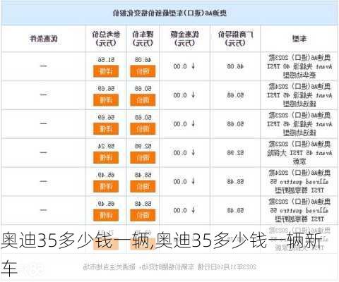 奥迪35多少钱一辆,奥迪35多少钱一辆新车