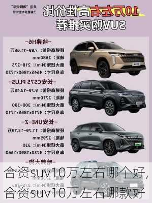 合资suv10万左右哪个好,合资suv10万左右哪款好