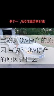 宝骏310w停产的原因,宝骏310w停产的原因是什么