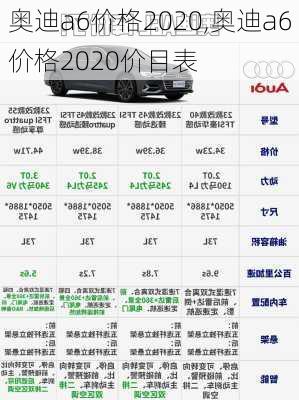 奥迪a6价格2020,奥迪a6价格2020价目表