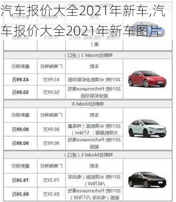 汽车报价大全2021年新车,汽车报价大全2021年新车图片