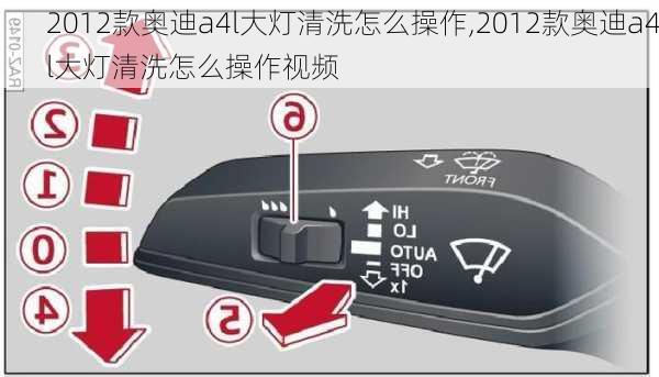 2012款奥迪a4l大灯清洗怎么操作,2012款奥迪a4l大灯清洗怎么操作视频