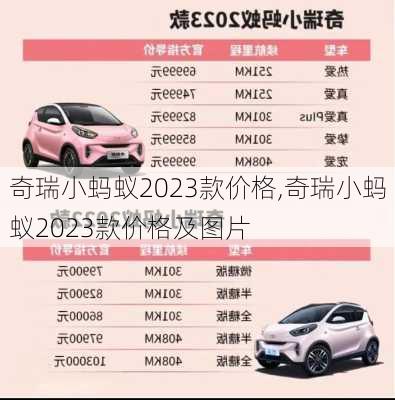 奇瑞小蚂蚁2023款价格,奇瑞小蚂蚁2023款价格及图片