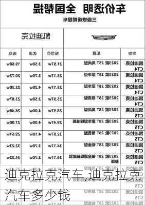 迪克拉克汽车,迪克拉克汽车多少钱