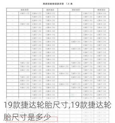 19款捷达轮胎尺寸,19款捷达轮胎尺寸是多少