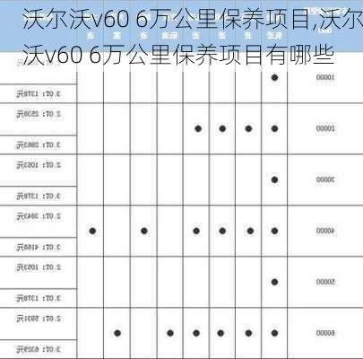 沃尔沃v60 6万公里保养项目,沃尔沃v60 6万公里保养项目有哪些