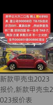 新款甲壳虫2023报价,新款甲壳虫2023报价表