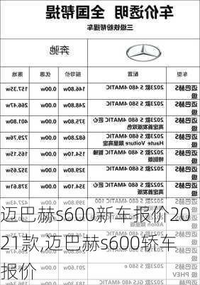 迈巴赫s600新车报价2021款,迈巴赫s600轿车报价