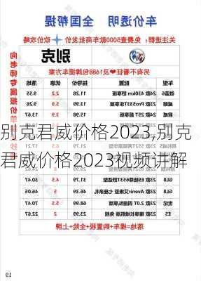 别克君威价格2023,别克君威价格2023视频讲解