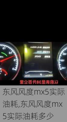 东风风度mx5实际油耗,东风风度mx5实际油耗多少