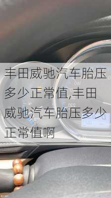 丰田威驰汽车胎压多少正常值,丰田威驰汽车胎压多少正常值啊