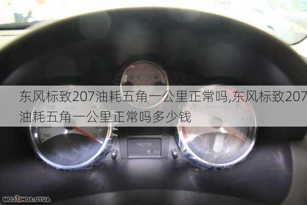 东风标致207油耗五角一公里正常吗,东风标致207油耗五角一公里正常吗多少钱