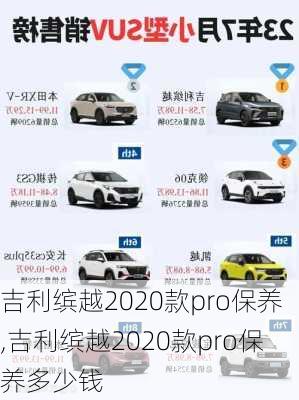 吉利缤越2020款pro保养,吉利缤越2020款pro保养多少钱